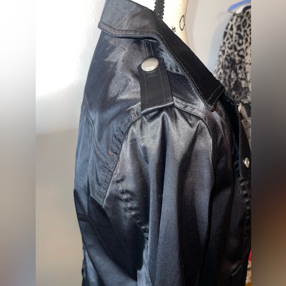 Express Design Studio Women's Black Jacket size 10 zipper closure with pockets - Picture 7 of 16